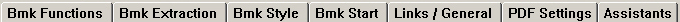 TimeSavers settings dialog box (move cursor over tabs)